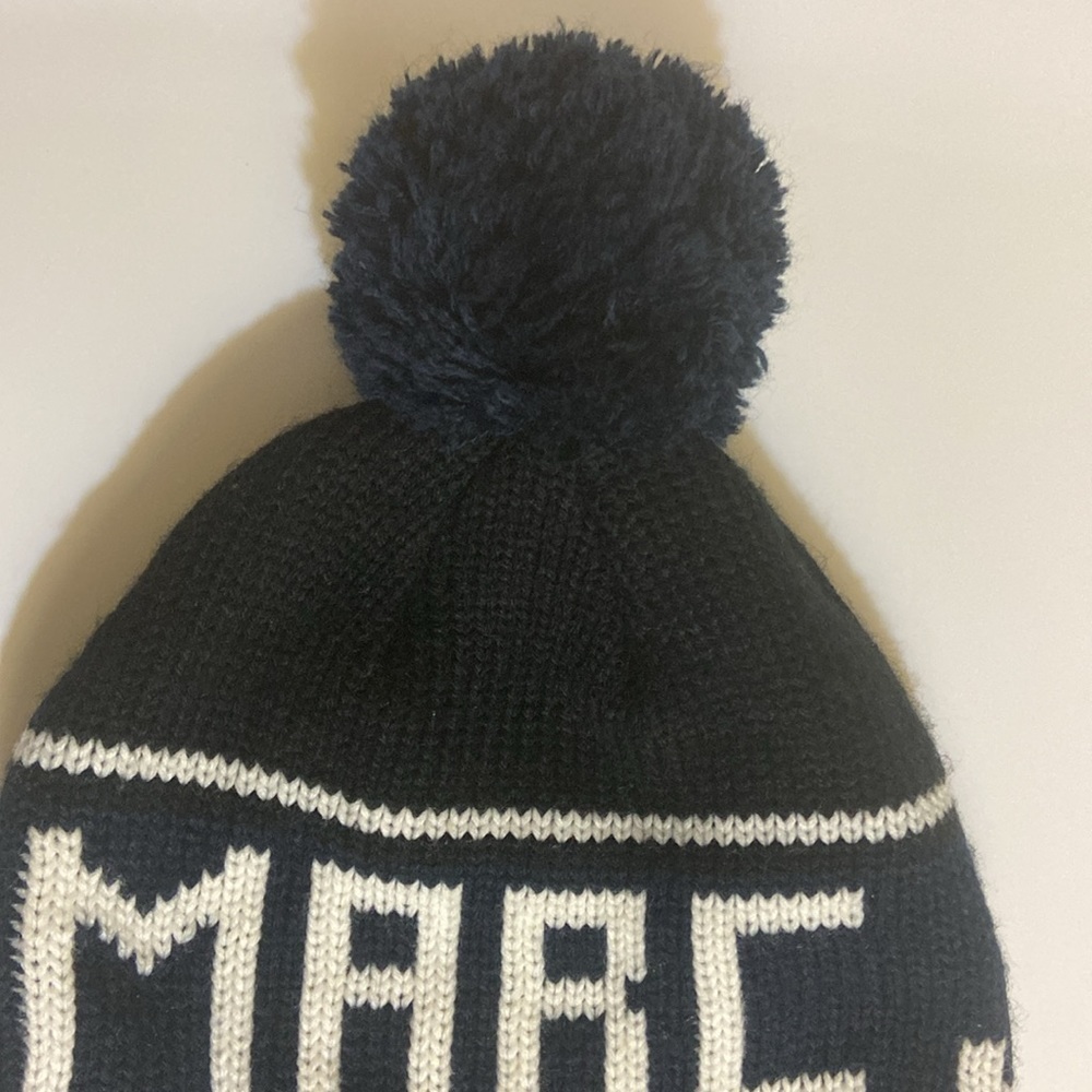 MARC JACOBS,BLACK,BLUE AND CREAM,WINTER KNIT HAT. - Picture 4 of 8
